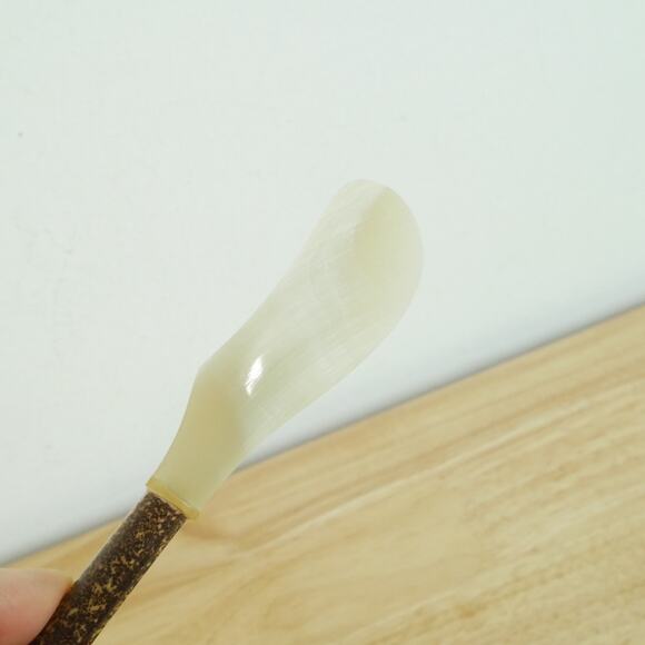 Handmade Bovine Horn Spreader Hostess Gift Cheese Butter Knife Artisan Eclectic - Picture 6 of 13